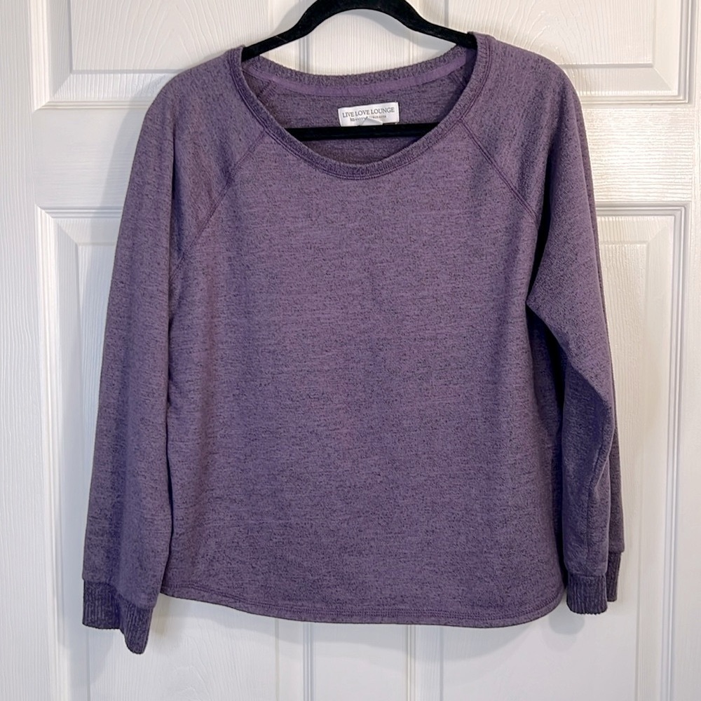 Karen Neuburger Live Love Lounge Sweater - Purple - Size XL